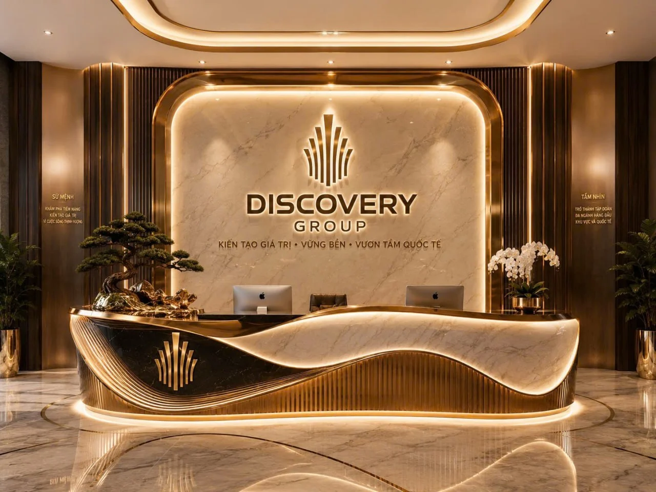 Khu vực lễ tân Discovery Group